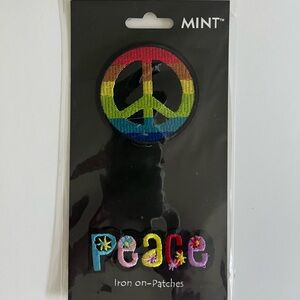 Colorful Rainbow Peace Sign Iron/ Sew on Embroidered Patches